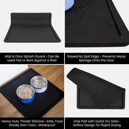 Pet Placemat + 2 Dog Bowl Bundle