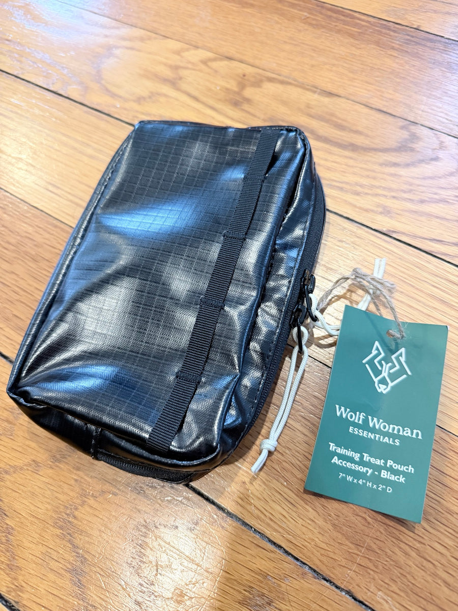 Treat Pouch in Black worn by a customer