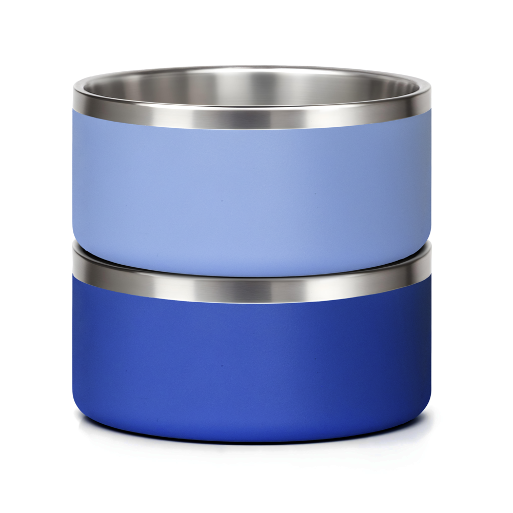 Stainless Steel Dog Bowl Bundle – Custom Color (2-Pack)