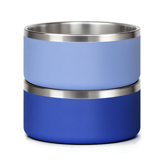 Stainless Steel Dog Bowl Bundle – Custom Color (2-Pack)
