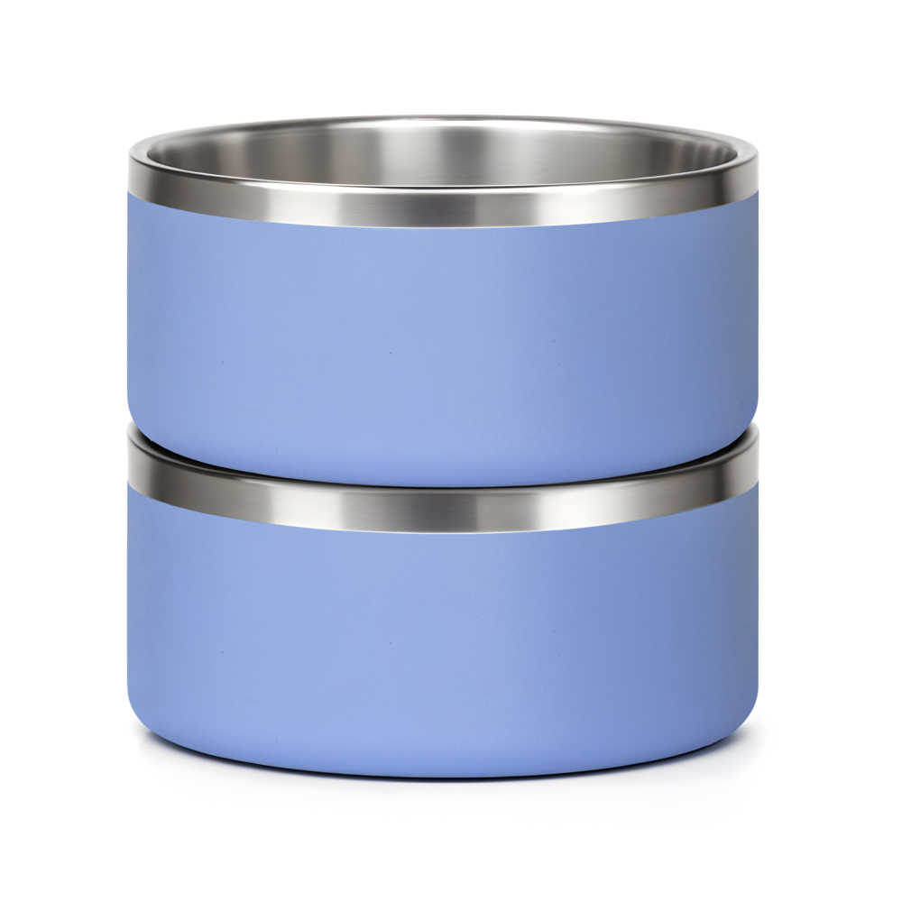 Stainless Steel Dog Bowl Bundle – Custom Color (2-Pack)